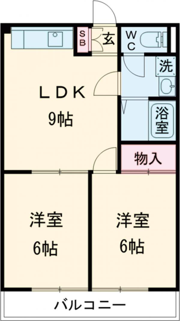 元木ハイツの間取り