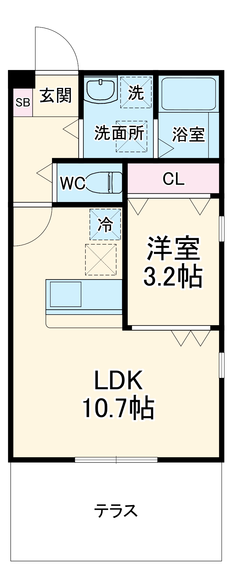 丘の上テラス菊名B棟の間取り