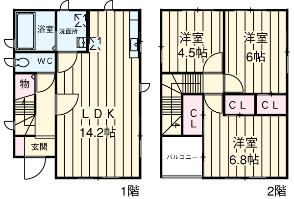 浅間台ドリームハウスの間取り