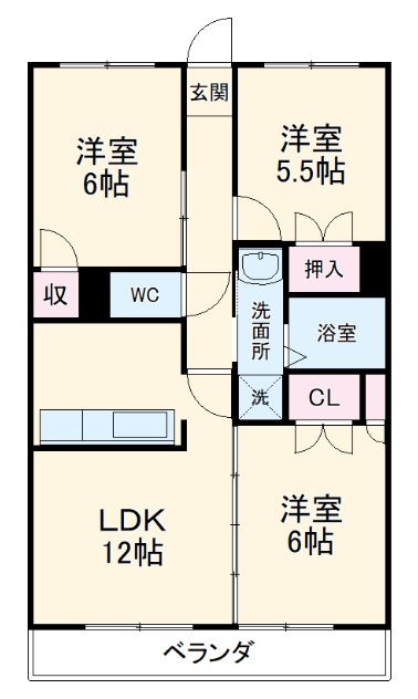ベルルージュ上社の間取り