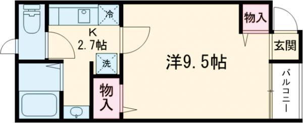 フラット Hの間取り