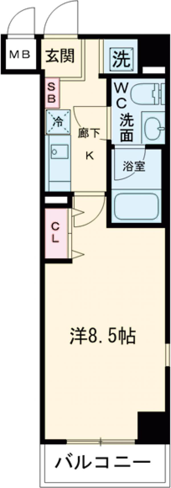 リヴシティ早稲田の間取り