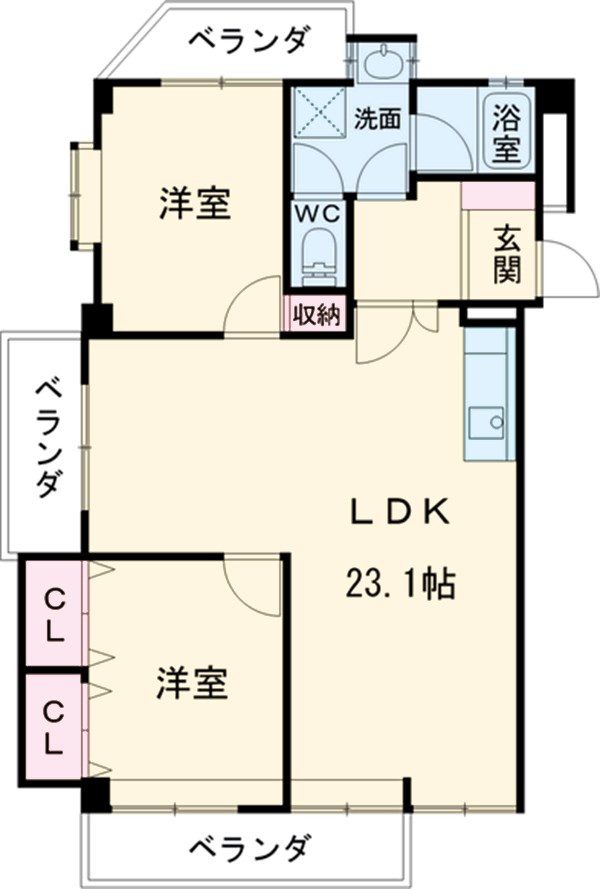 パレス鹿子殿の間取り