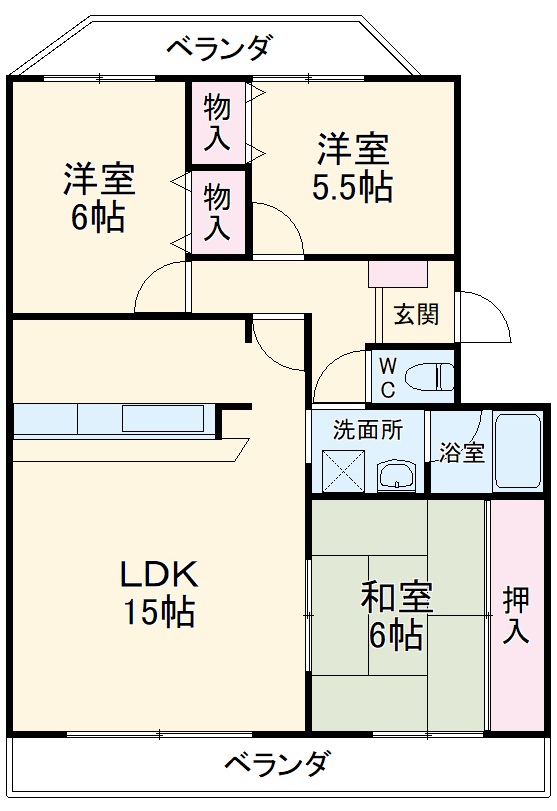 クレスト壱番館の間取り