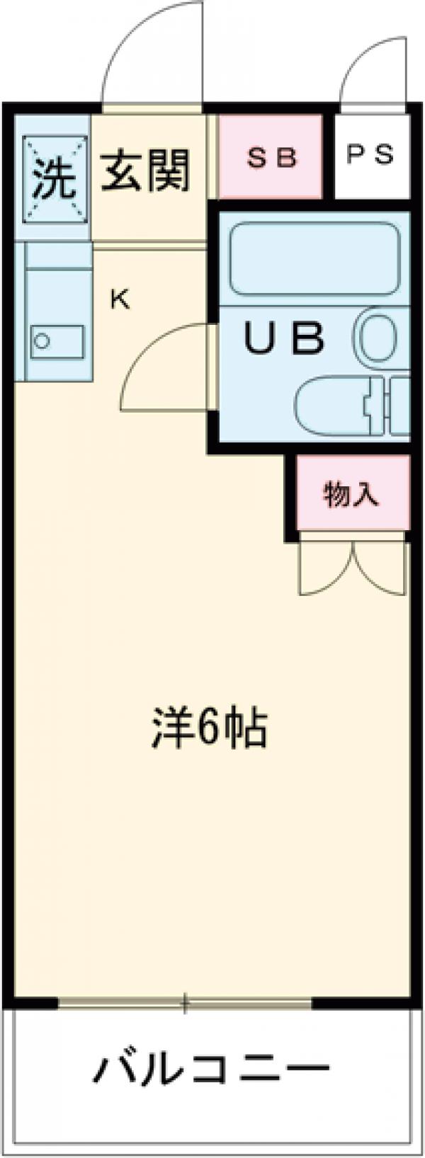 青戸の完工年月(1988年8月)築の賃貸マンションの間取り