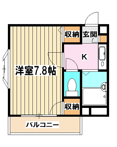 フラットA市川第一の間取り