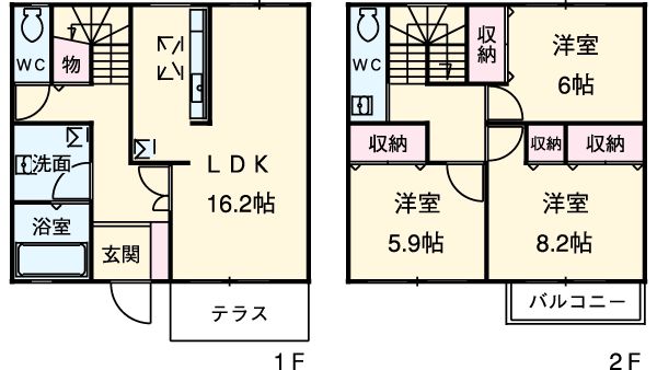 シェソワ中国分の間取り