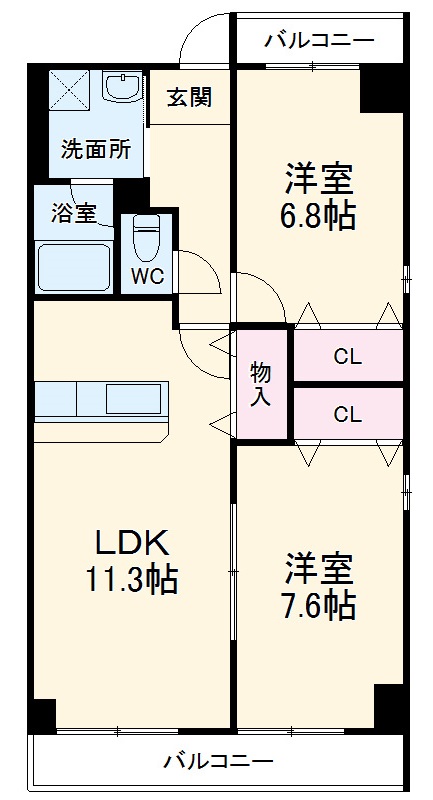 ラ・トゥール代官町の間取り