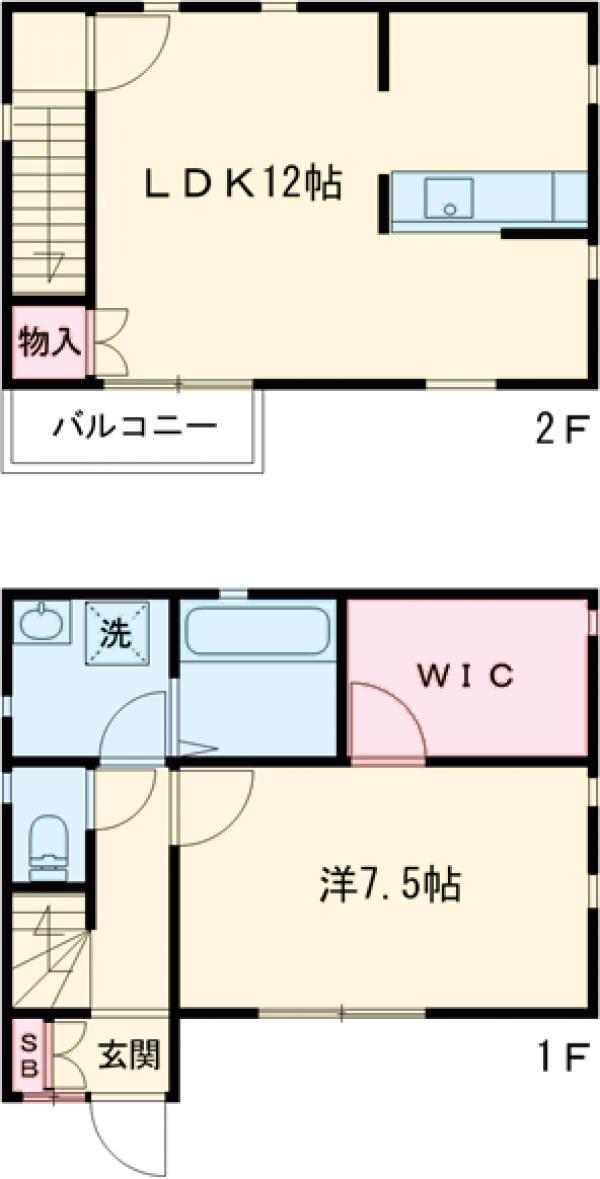 北烏山4丁目貸家の間取り