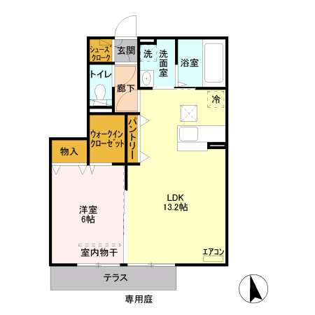 ラフィネ・ドミール参番館の間取り
