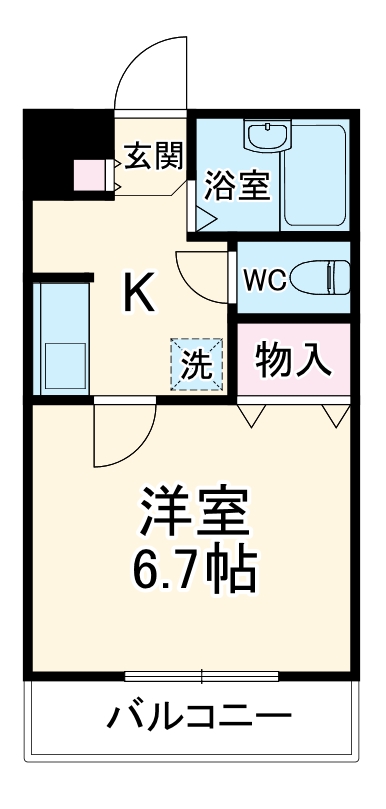 フレアコンフォール日吉B棟の間取り