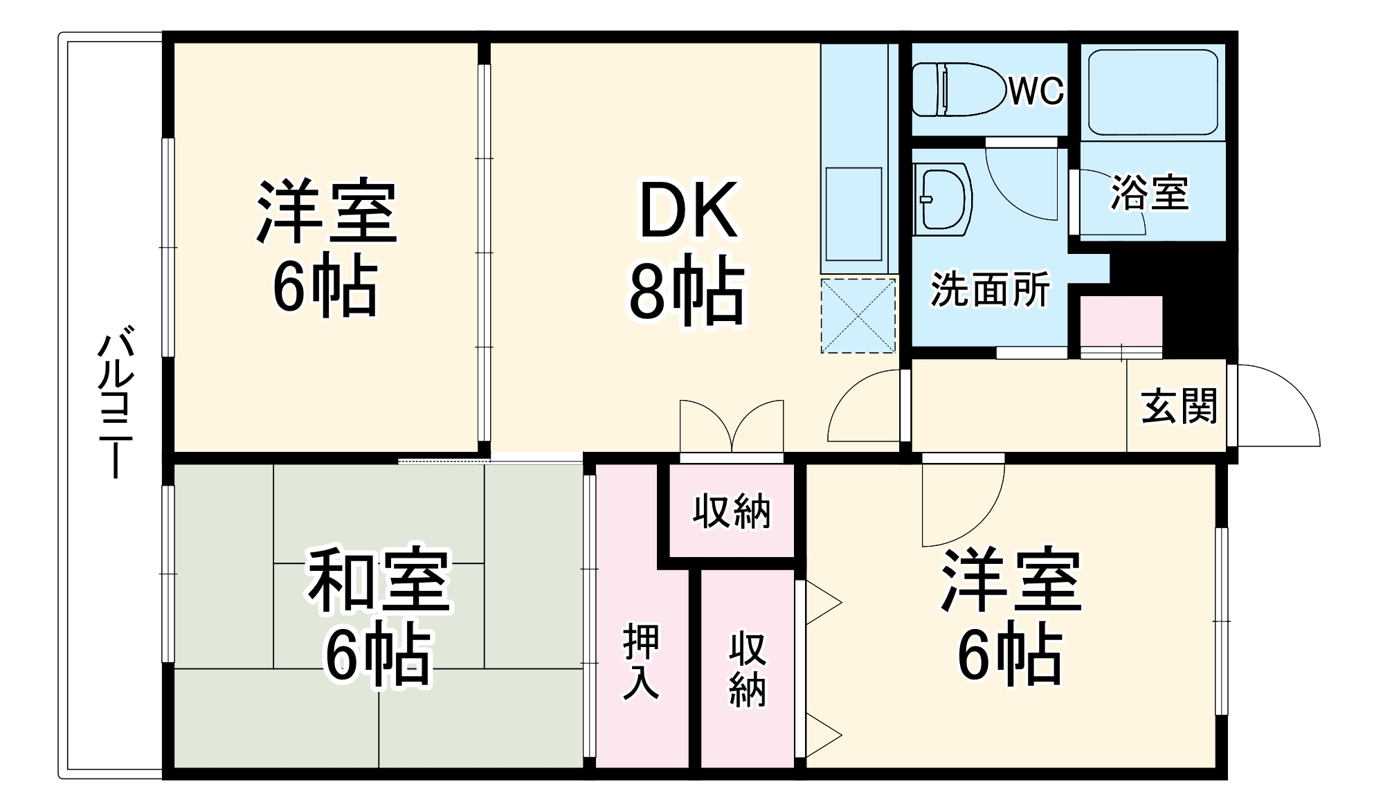 エムロードマンションの間取り