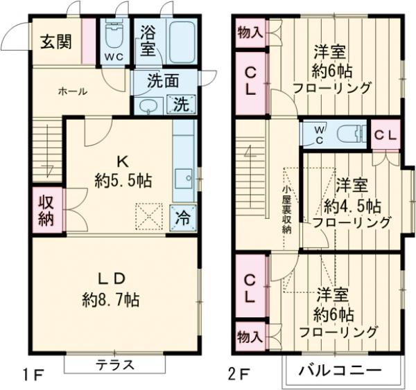 小久保邸賃貸住宅の間取り