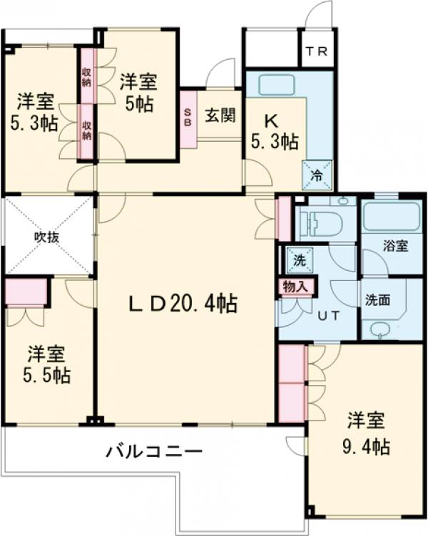エストライフつつじヶ丘七番館の間取り