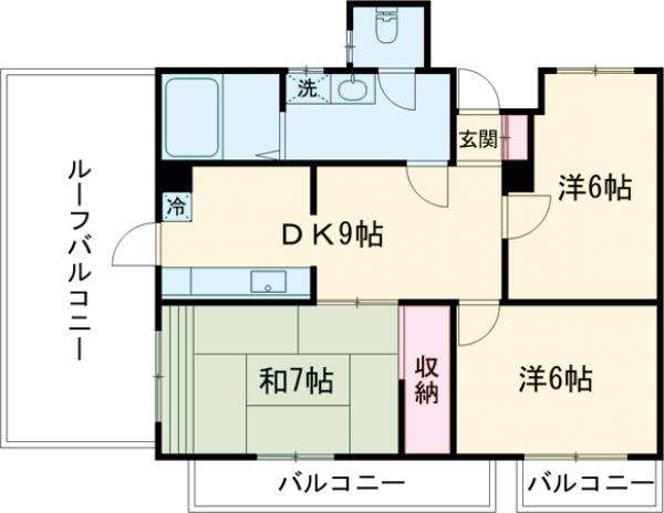 三高・カーサアルメディアの間取り