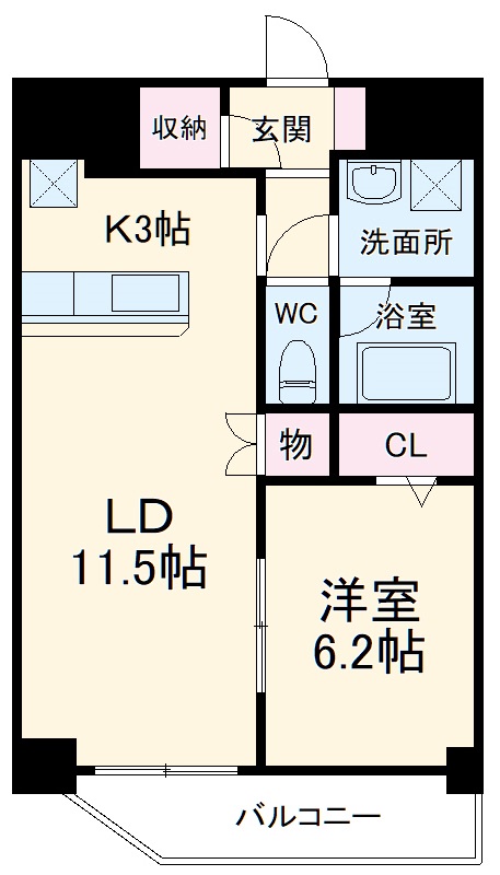 フォンターナ名昭の間取り