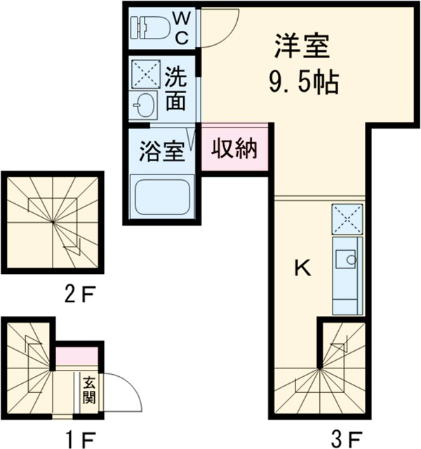 ベルディグリ堀切菖蒲園・302号室の間取り