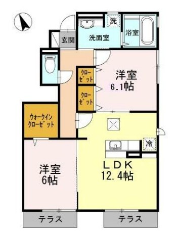 プリムローズ浜田山の間取り