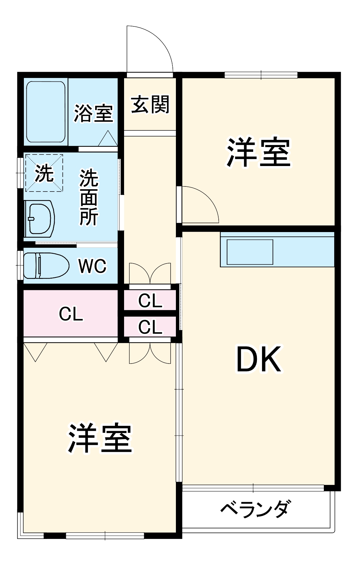 ラーク市川の間取り