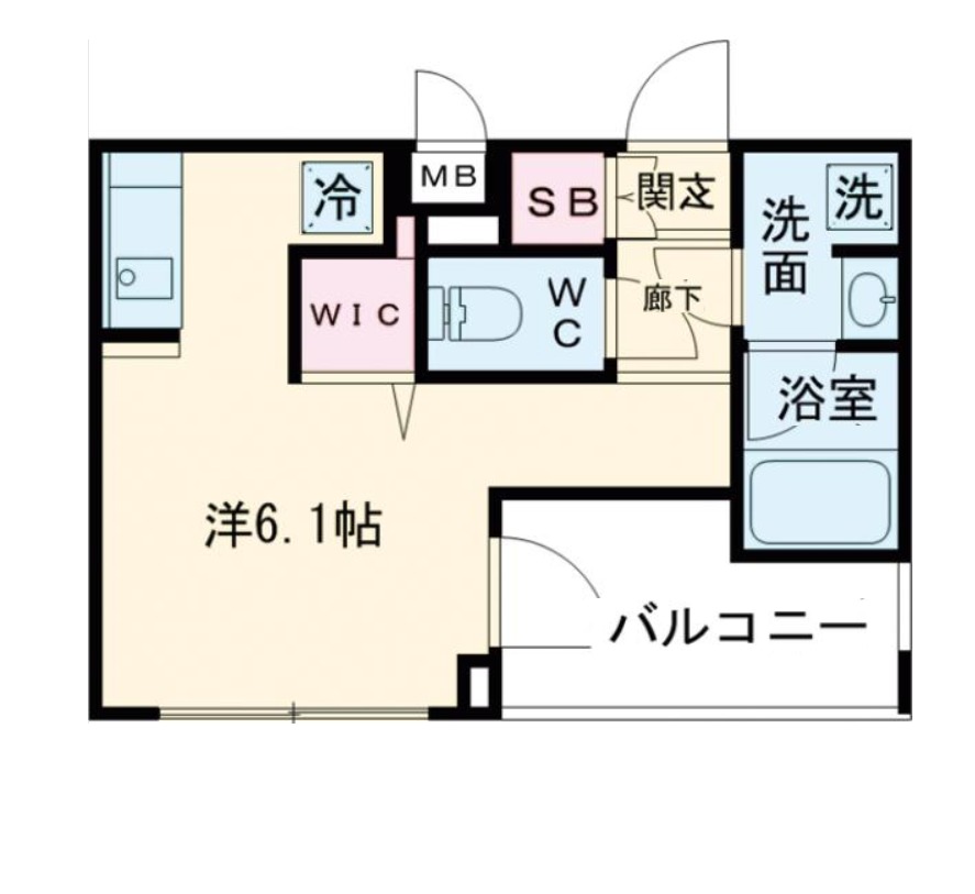 立石の完工年月(2017年1月)築の賃貸マンションの間取り