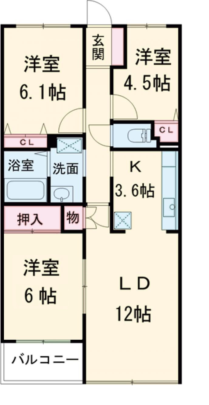 クレールコート芦花公園の間取り