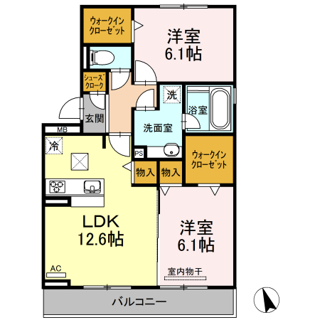 フラーテルの間取り