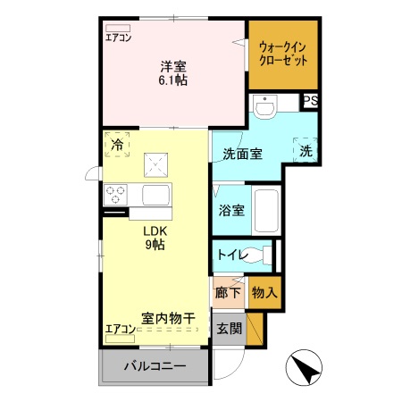 ペイサージュ宮前の間取り