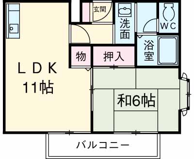 サンピュアー B棟の間取り