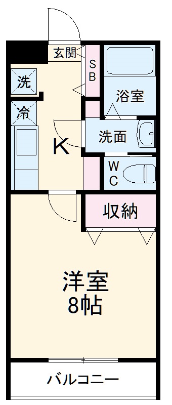ピプーユ・205号室の間取り