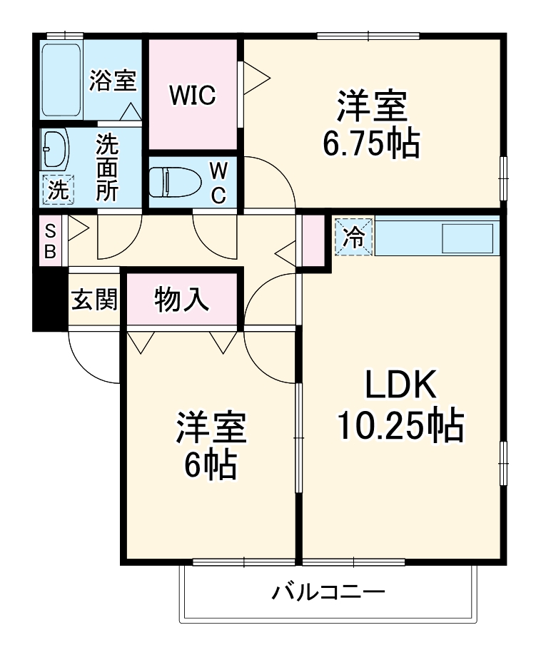 グランメール Bの間取り
