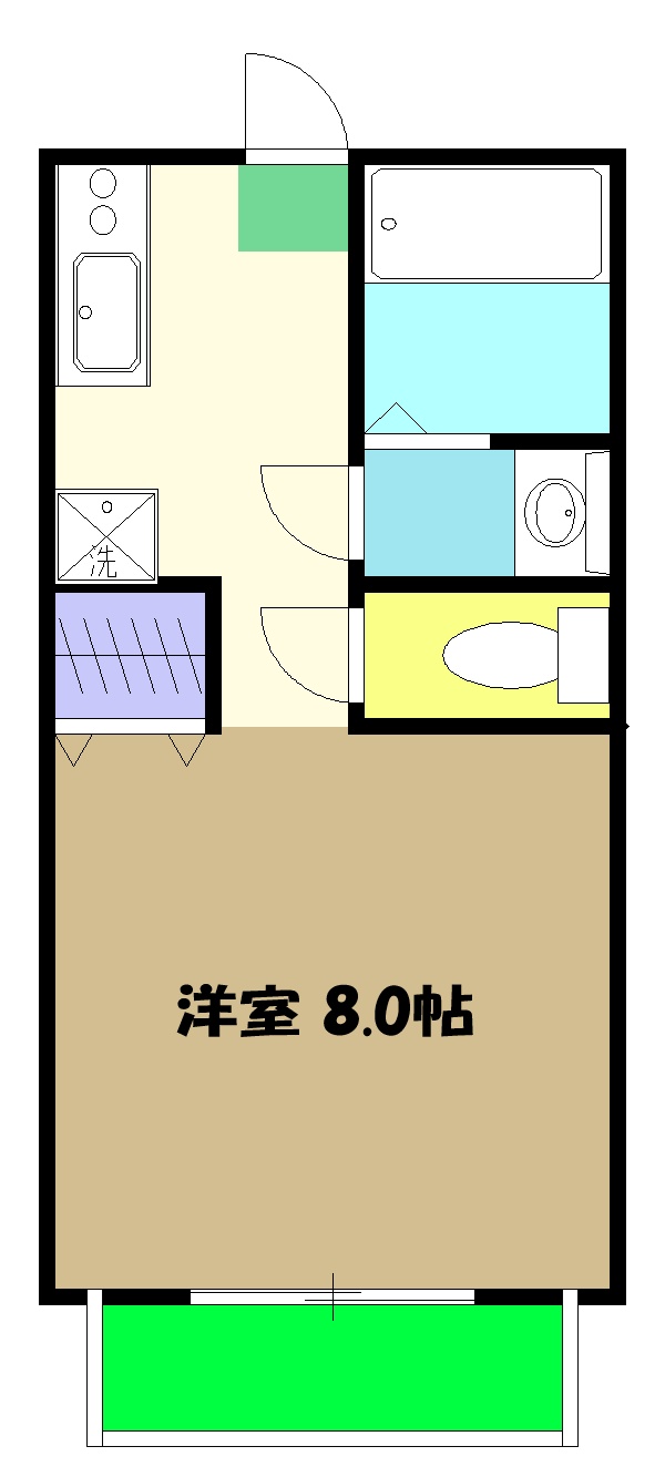 コーポ大下の間取り
