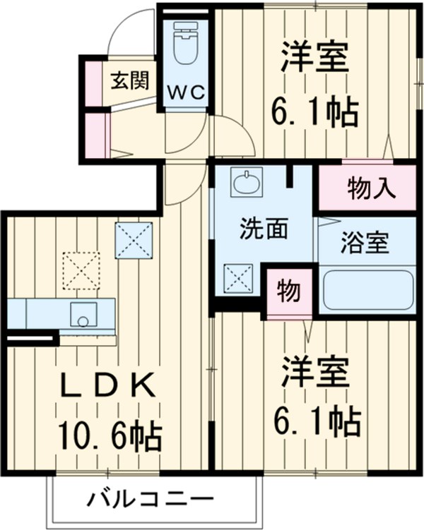 シエルブルーＢの間取り