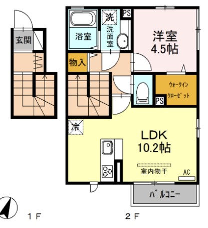セジュール小松Ⅲ Aの間取り