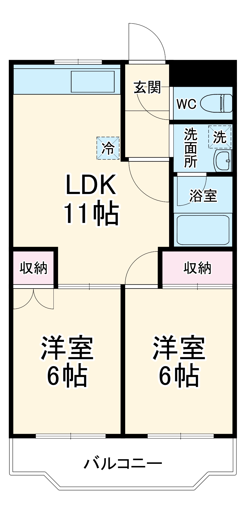 サンパレスCA田中の間取り