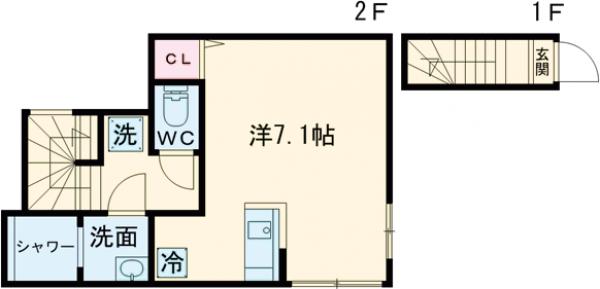 東四つ木の完工年月(2020年2月)築の賃貸アパートの間取り