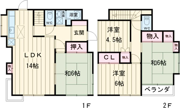 北本貸家の間取り