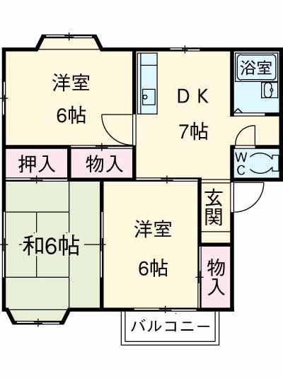 ビッグフィールドCの間取り