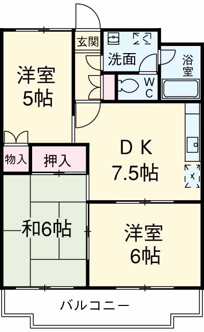 サンスクエア ウチヤマの間取り
