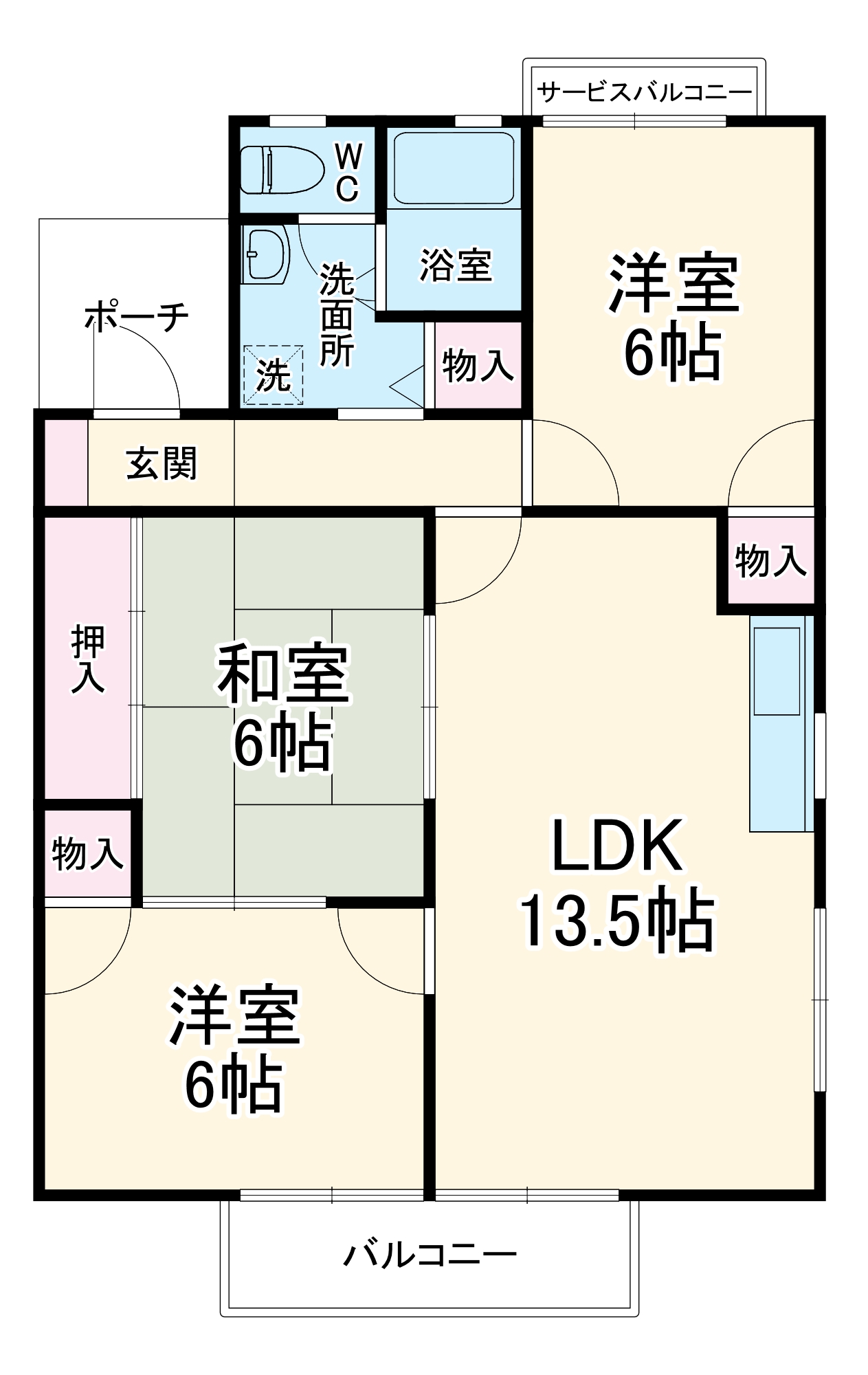 セジュールソシアの間取り