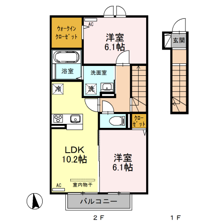 ボナール泉台Bの間取り