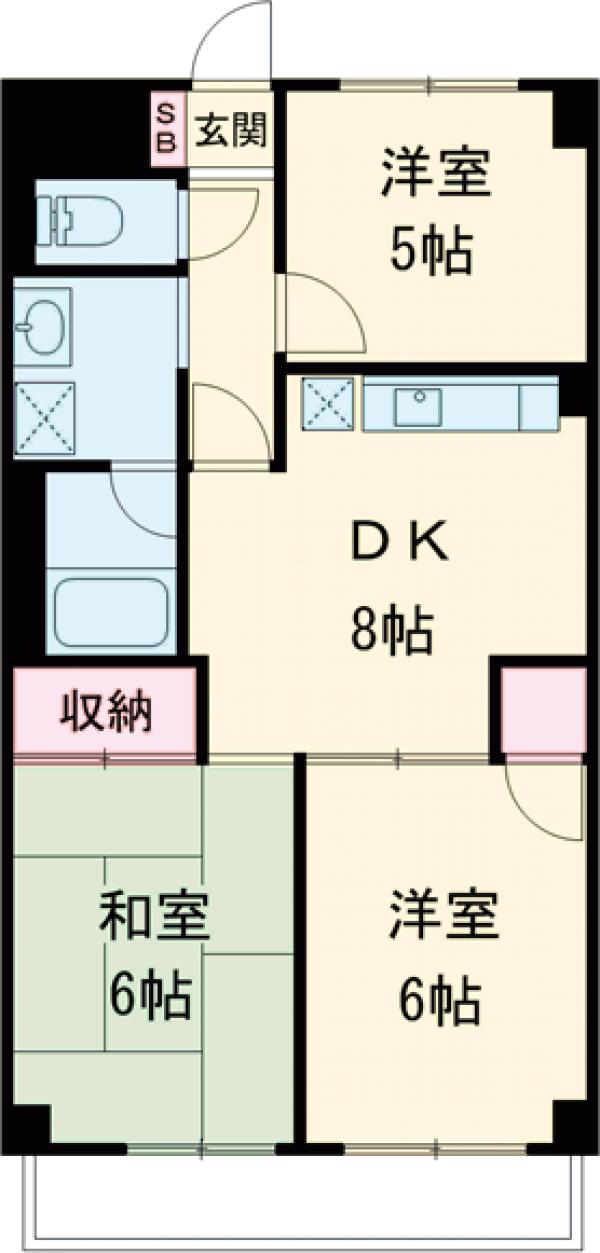 エレガンス三鷹の間取り