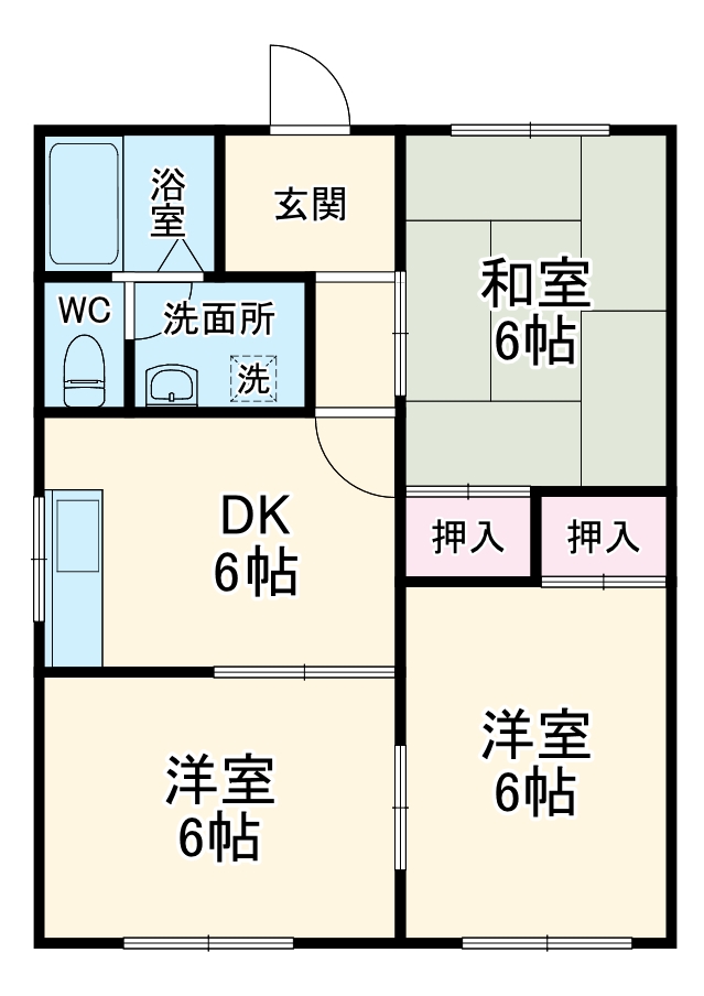パークハイツAの間取り