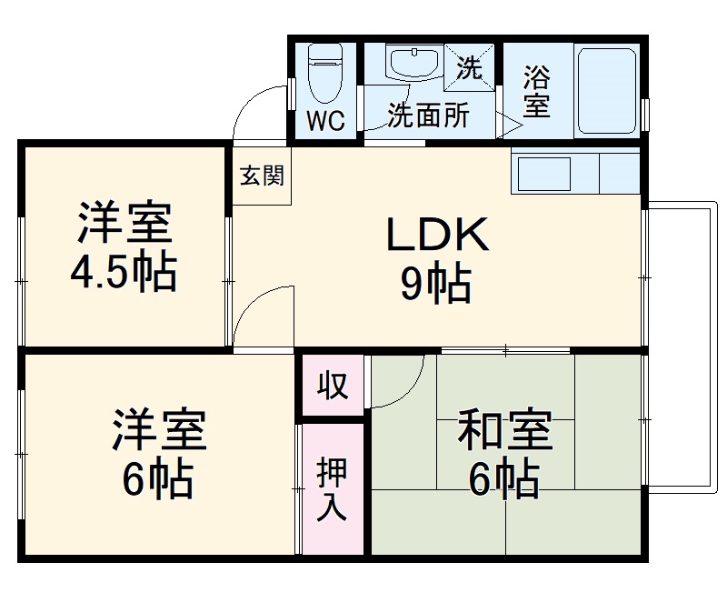 プレステージ作新台の間取り