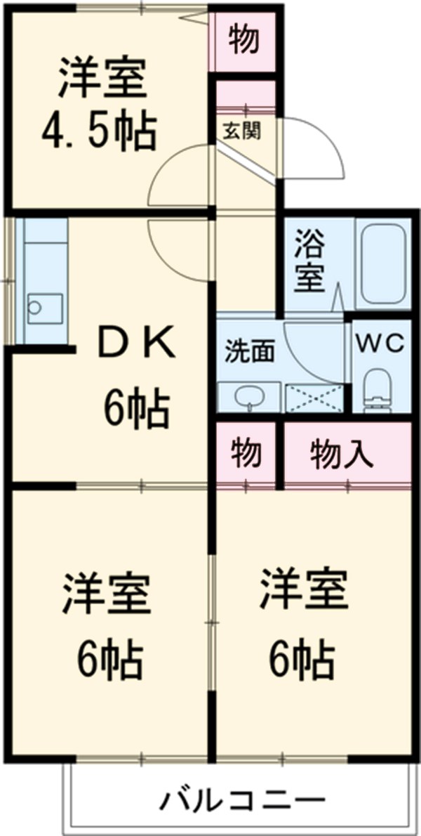 エヴァーグリーンBの間取り