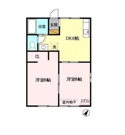 アゼリア Bの間取り