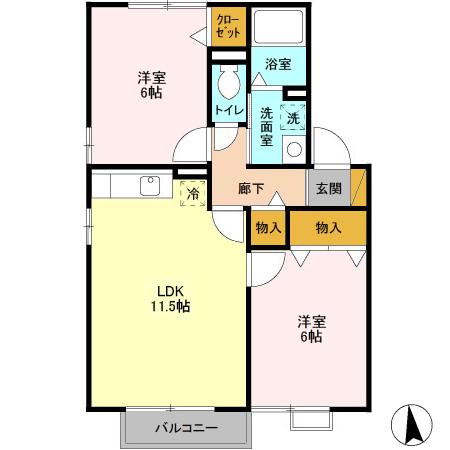 ルピナスAの間取り