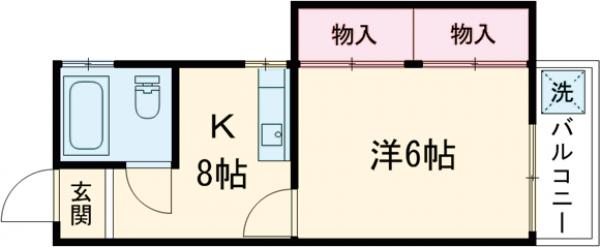 大川マンションの間取り