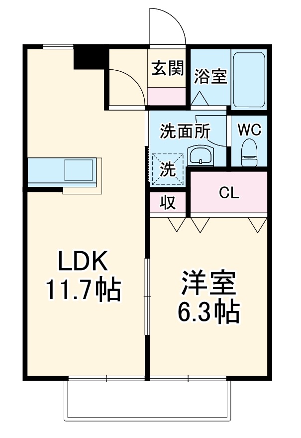 N・Yハイツ Cの間取り