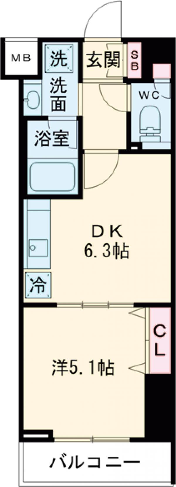 デ・ソーレ東池袋の間取り
