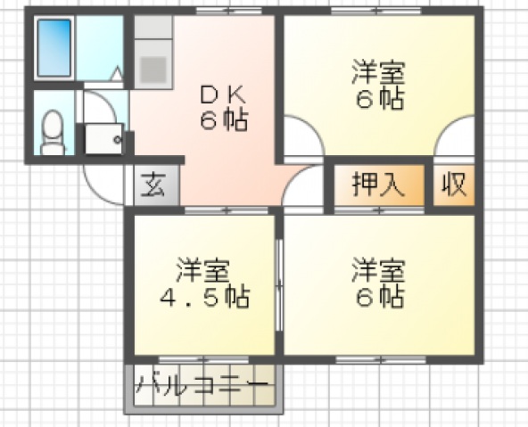 コーポ八好Aの間取り